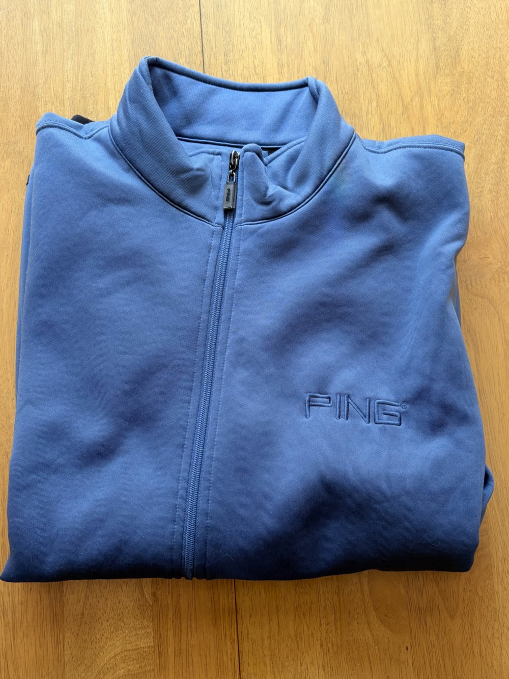 PING Navy Blue Full-Zip Golf Sweater